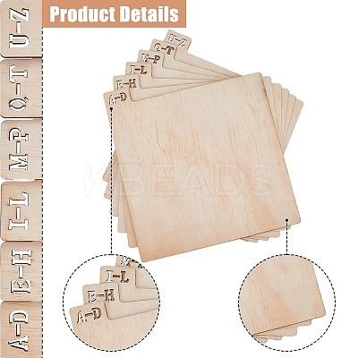 Wood Vinyl Record Divider WOOD-WH0124-92B-1