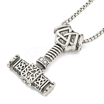 Alloy Pendant Necklace NJEW-B103-01AS-03-1