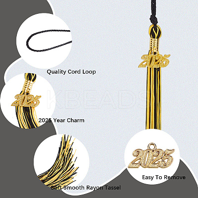 Polyester Graduation Tassel Pendant Decorations AJEW-WH20020-078A-1