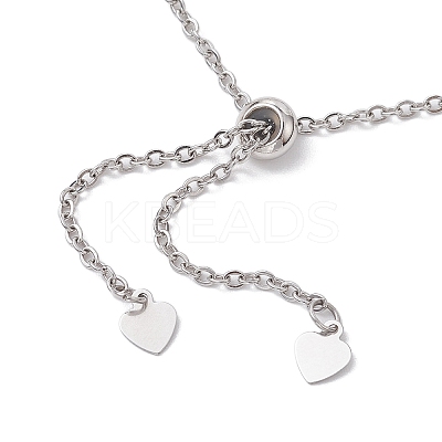 Tarnish Resistant Adjustable Braided 201 Stainless Steel Macrame Pouch Cable Chain Slider Bracelet Making BJEW-JB10284-02-1