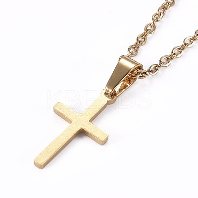 304 Stainless Steel Pendant Necklaces LS-NJEW-I237-03G-1