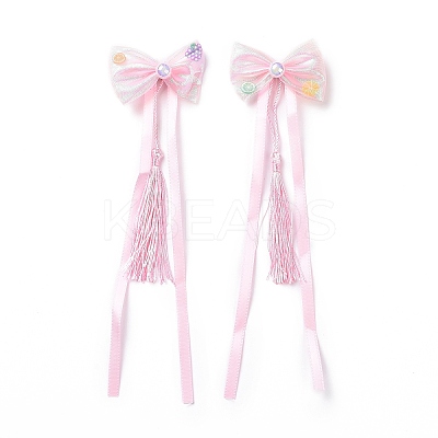 Bowknot Long Ribbon Alligator Hair Clip LS-PHAR-D013-03A-1