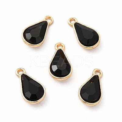 Faceted Glass Rhinestone Pendants FIND-G049-01G-07-1