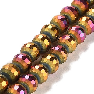 Electroplate Glass Beads Strands EGLA-Z001-03A-FP02-1