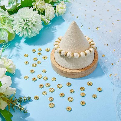 120Pcs 6 Styles Rack Plating Alloy Spacer Beads KK-FH0004-68-1