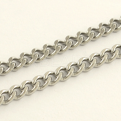 Tarnish Resistant 304 Stainless Steel Curb Chains CHS-R008-07-1