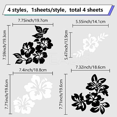 4Pcs 4 Styles PET Waterproof Self-adhesive Car Stickers DIY-WH0308-225A-094-1