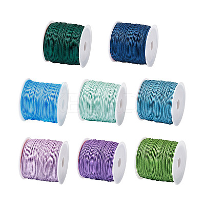 8 Rolls 8 Styles Nylon Braided Cord NWIR-YS0001-03-1