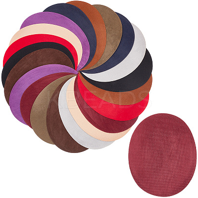 20Pcs 10 Colors Oval Iron on/Sew On Patches DIY-GF0006-52-1