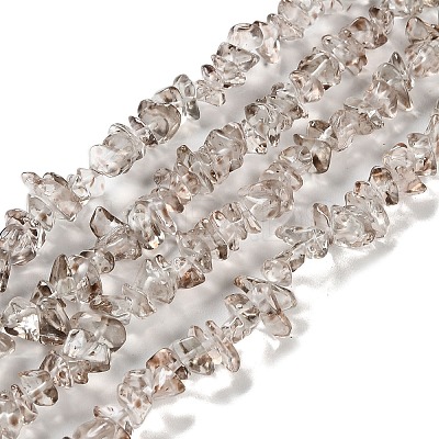 Spray Painted Transparent Glass Beads Strands GLAA-P060-01B-05-1