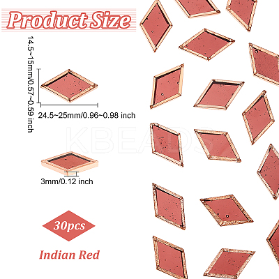 30Pcs Colored Glass Mosaic Tiles DIY-OC0009-43C-1