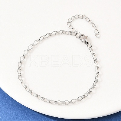 201 Stainless Steel Bulb Link Chains Chain Bracelets for Women LS-BJEW-G767-01B-P-1