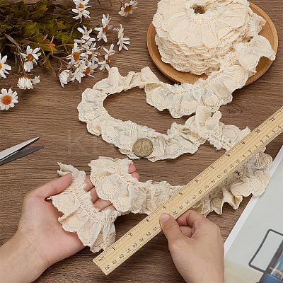 5M Cotton Embroidery Wrinkle Lace Trim OCOR-AR0002-06B-1