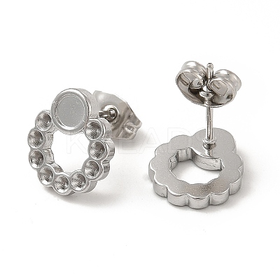 Non-Tarnish 304 Stainless Steel Stud Earring Finding STAS-E180-06P-1