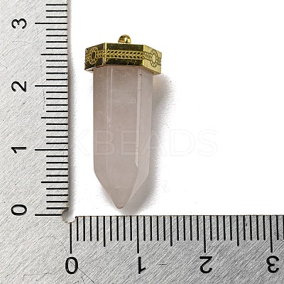 Natural Rose Quartz Pointed Pendants STAS-K273-03G-01-1