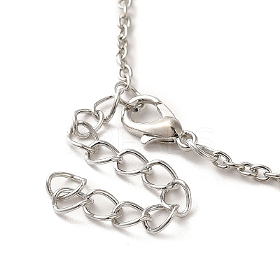 Alloy Rhinestone Cat Pendant Necklace NJEW-A017-01P-02-1