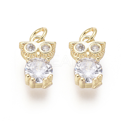 Brass Charms ZIRC-L087-039G-1