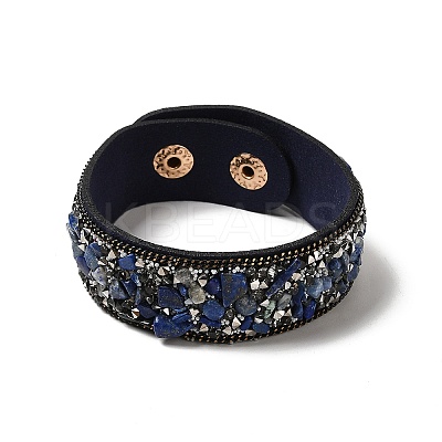 Faux Suede Snap Cord Bracelet BJEW-F428-11-1