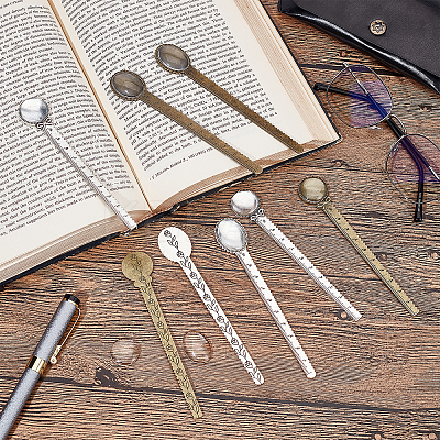 DIY Blank Dome Bookmark Ruler Making Kit DIY-SC0021-02-1