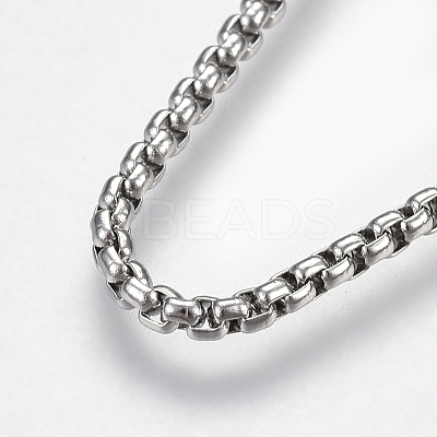 Non-Tarnish 304 Stainless Steel Box chain Necklaces NJEW-F242-13P-D-1