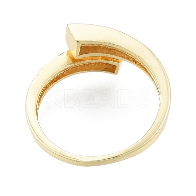 Clear Cubic Zirconia Open Cuff Ring RJEW-G261-09G-1