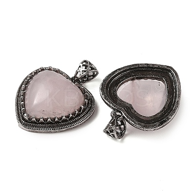 Natural Rose Quartz Pendants G-A095-01AS-02-1