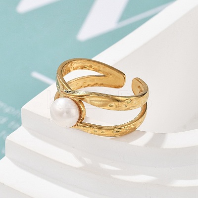 304 Stainless Steel Cuff Rings RJEW-S396-03G-1