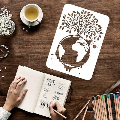 Plastic Reusable Drawing Painting Stencils Templates DIY-WH0202-252-1