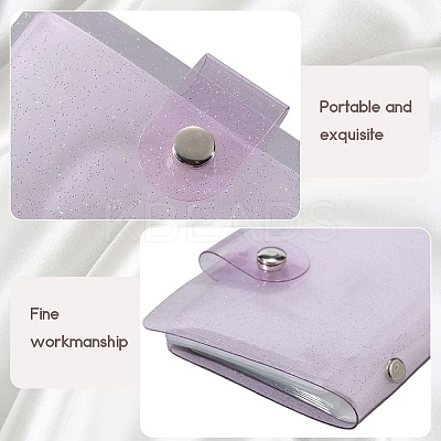 2Pcs PVC Mini Photocard Holder Book AJEW-SP0002-20A-04-1