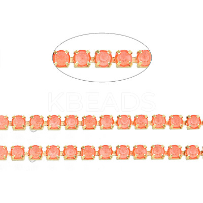 Brass Rhinestone Strass Chains CHC-N017-003B-B03-1