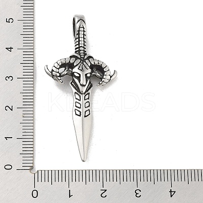 304 Stainless Steel Pendants STAS-M336-02C-AS-1
