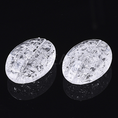 Transparent Crackle Acrylic Beads CACR-N003-33-1