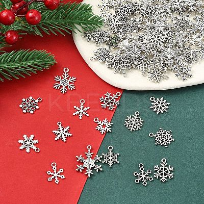 96Pcs 16 Styles Tibetan Style Alloy Pendants FIND-YW0008-69-1