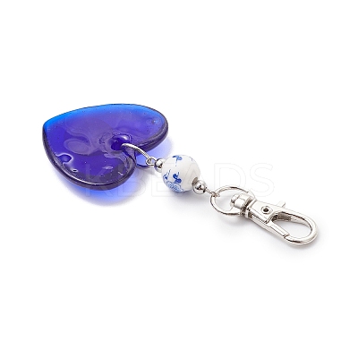 Handmade Lampwork Evil Eye Pendant Decorations HJEW-JM04143-02-1