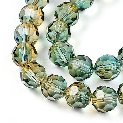 Baking Paint Transparent Glass Beads Strands DGLA-A035-T10mm-A08-1