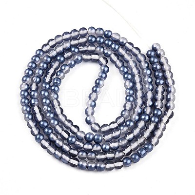 Baking Paint Transparent Glass Beads Strands DGLA-N011-4mm-08-1