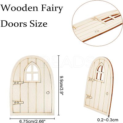 Wooden Fairy Door Decoration WOOD-NB0001-64A-1