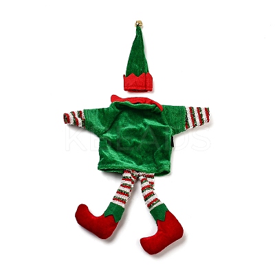 Christmas Clothes Felt Cloth & Iron Wine Bottle Cover Decoration LS-DJEW-K027-02B-1