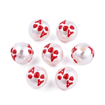 Halloween Opaque ABS Plastic Imitation Pearl Enamel Beads KY-G020-01M-1