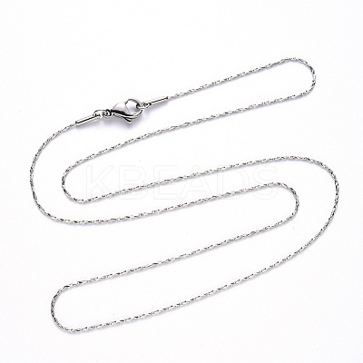 Non-Tarnish 304 Stainless Steel Boston Link Chain Necklace NJEW-S420-006D-P-1