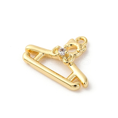Brass Pave Clear Cubic Zirconia Pendants KK-V016-06G-1