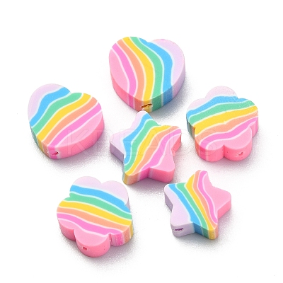120Pcs 3 Style Handmade Polymer Clay Beads CLAY-YW0001-63-1