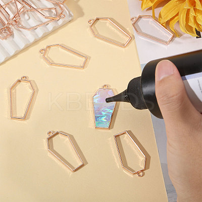 20Pcs Alloy Open Back Bezel Pendants FIND-CA0011-50RG-1