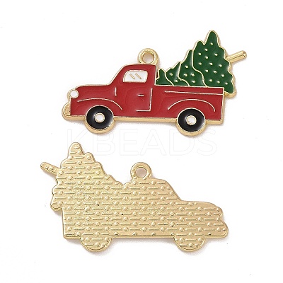 Christmas Theme Rack Plating Alloy Enamel Pendants X-PALLOY-O109-16LG-1