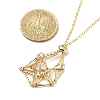 304 Stainless Steel Macrame Pouch Braided Gemstone Holder Pendant Necklace Making NJEW-TA00097-01-1