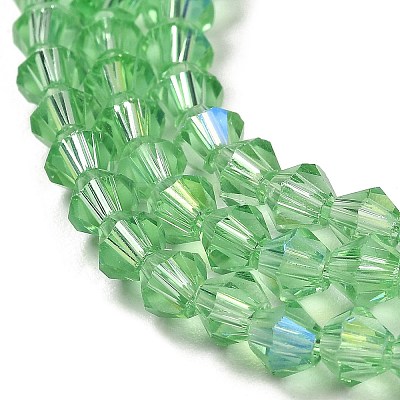 Transparent Electroplate Glass Beads Strands LS-GLAA-F029-4mm-D24-1