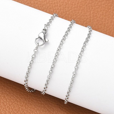 Tarnish Resistant 304 Stainless Steel Cable Chain Necklaces X-STAS-O037-120P-1