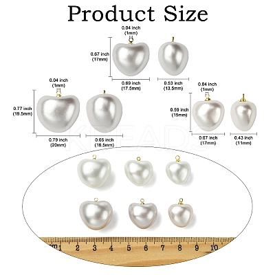 6Pcs 6 Styles Shell Pearl Pendants KK-CJ0003-73-1