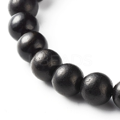 Energy Power Round Beads Stretch Bracelet for Men Women BJEW-JB06901-1