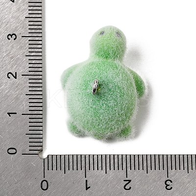 Flocking Opaque Resin Pendants RESI-G123-01P-1